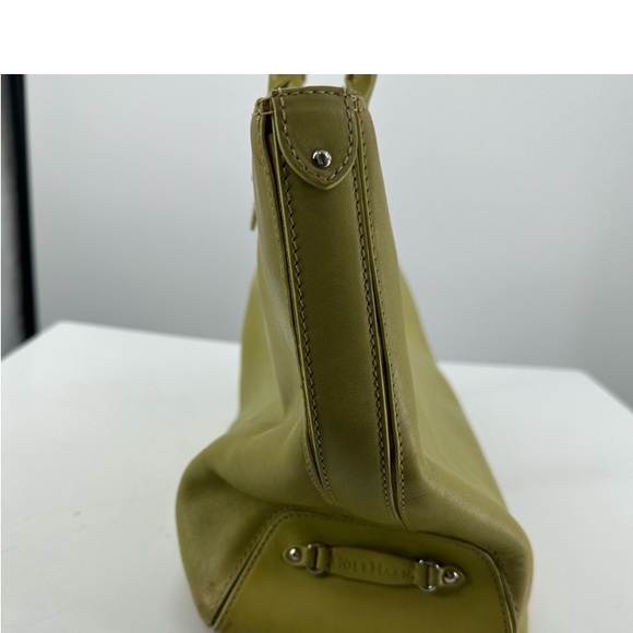 Cole Haan Tote Bag Leather Lime. Contrast Lining. Trinity Series SUO5. Soft! - Picture 3 of 9